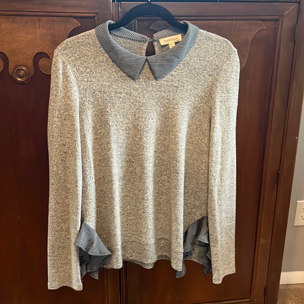 Grey cozy blouse